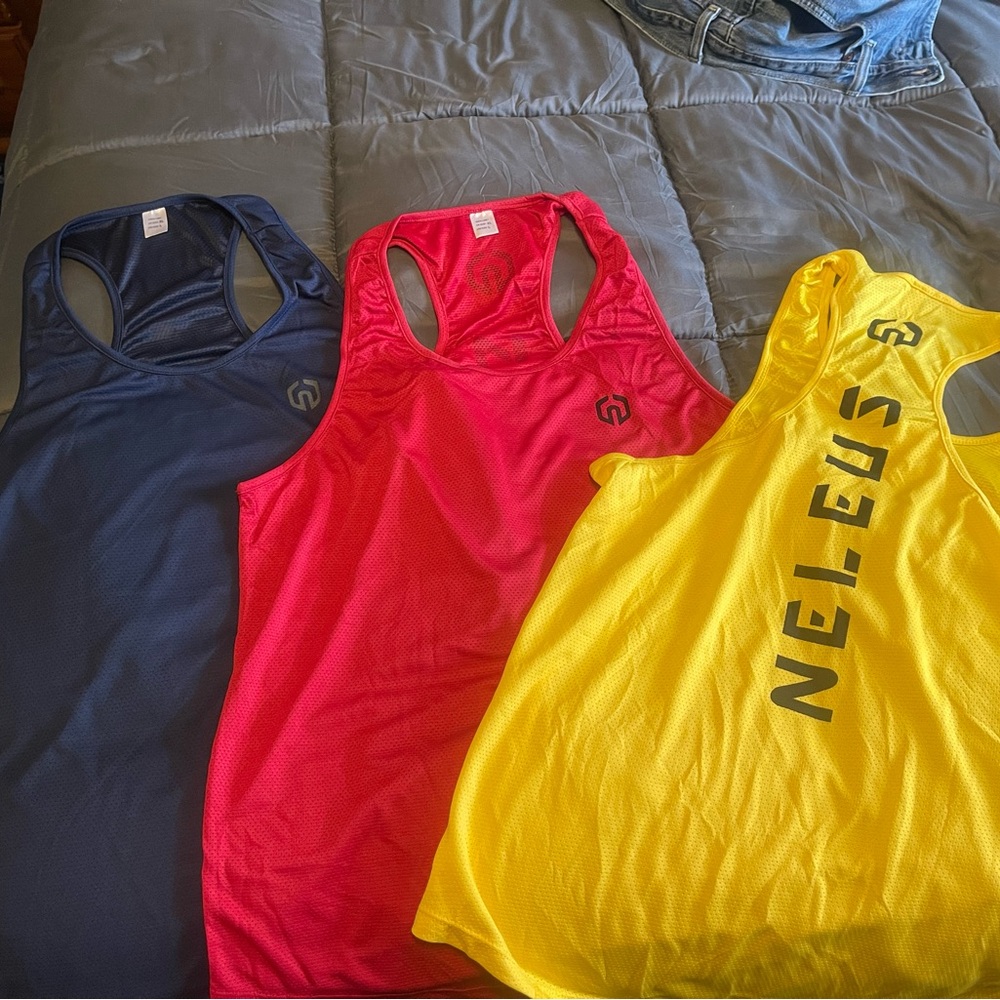 Neleus Men’s Workout Tanks Large
